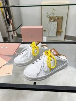 miumiu ss24 new arrival～ 顶级品质Miu家2024秋冬新款运动鞋减龄神器 随性时髦～上脚超好看，鞋面擦色牛皮 羊皮内里size 35-4