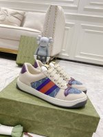 Gucci 全新升级gucci小脏鞋情侣款 2024早春新款 Gg系列做旧休闲小脏鞋走秀款 原版开发代购级别版本 金属双g水晶圆柱形标 Gucci原版纹织带 专