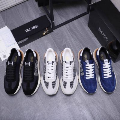 商品商标： ＢＯＳＳ 休闲鞋 正码码数: 39－45 商品材料：精选牛皮拼接印花透气鞋面 牛皮鞋垫 羊皮内里 橡胶大底
