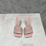 工厂p价p 顶级高端版本 代购品质 原版开发 Bottega Veneta2025Ss新品爆款夏季方头parco高跟穆勒凉拖鞋 Bv新款全真皮小结编织装饰抢手高