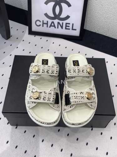 Chanel新款沙滩鞋 高版本出货 上脚舒适超显腿型 夏季出行旅游必备单品 高密度编织鞋面 羊皮垫脚 原版开模大底 Size: 35-39 40 41订做