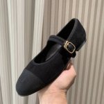chanel2025春夏新款 玛丽珍皮 布面 香奈儿小香C家 24 早春走秀款平底单鞋 舒适玛丽珍鞋 走秀高级成衣定制主打灯芯绒斜纹拼接面料 简约又不失甜美俏皮