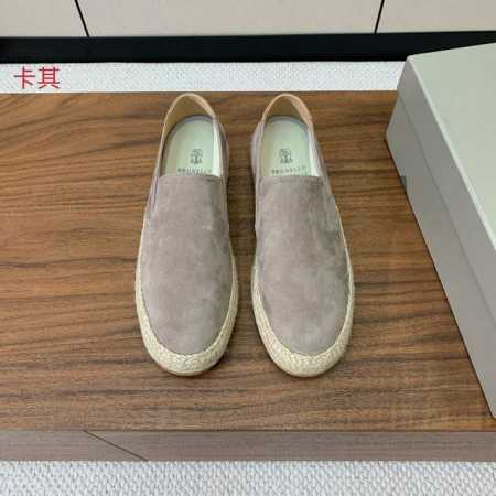 BRUNELL* CUCINELL* 男款渔夫鞋。简约时尚。鞋面羊京，牛皮内里，高密度弹力乳胶 可拆卸独立高弹力乳胶鞋垫 原版大底。 码数：39-46 39、4 - 点击图像关闭