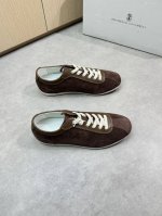 Brunello Cucinelli 布鲁内洛 库奇内利 -高端品质 原单休闲运动板鞋 -鞋面：进口纳帕小牛皮、反绒小牛皮、鞋舌.后跟；高周波品牌Logo -内
