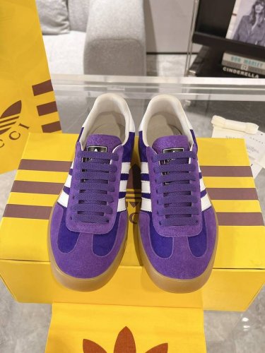 全新升级 女 男 Gucci X Adidas 联名款 23Ss 时装周走秀款 唯一正确顶级版本德训鞋全球火爆程度全网最高版本贡献情侣款首发 码数:35-46