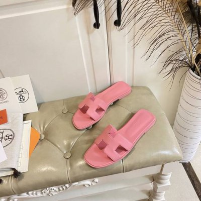 出厂价p 爱马仕Hermes 经典H拖高端系列 牛皮面 羊皮里 真皮大底 35-42码 注:此款彩色底不退换