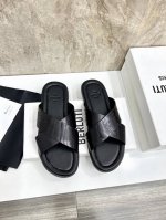 出厂价： Berluti 布鲁提 顶级手工上色牛皮男士拖鞋！ 全手工制作！有装饰的sifnos Scritto图纹皮革拖鞋！官！采用进口皮胚古法上色改色处理 鞋