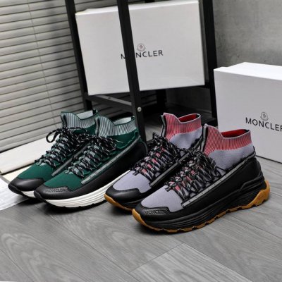 商品商标：Moncler 蒙口 休闲鞋 正码码数: 38-44 45.46定做不退换 商品材料：精选针织透气牛皮鞋面 牛皮鞋垫 橡胶大底
