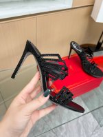 Rene Caovilla芮妮 乔薇拉 Rc高跟后空凉拖，重工Rc水晶钻Crysta系列，满钻镂空款 水钻嵌刻鞋面 独一无二的设计 女士露跟婚鞋高跟鞋 精心打造