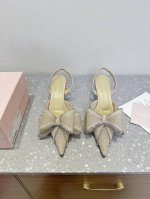 Mach &Mach 25Ss春夏新款 网纱 烫钻蝴蝶结 猫跟 尖头 凉鞋 美丽尤物高跟鞋 仙女飘飘，优雅气质，完美修饰腿型 ！ 简约而不简单，气质款中的顶级之