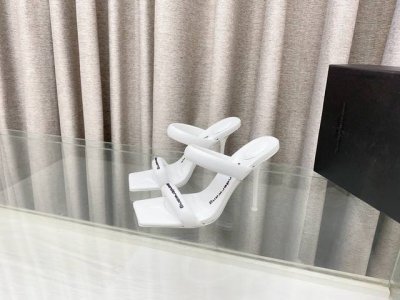 大王 新款！Alexander Wang亚历山大王高跟鞋女士奢侈品Alexande* Wang原版1:1的材料凹凸感带按摩的鞋垫配上注胶 Logo 搭配最潮方