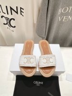 高版本出厂 Celine*塞琳2025Ss思琳初夏新款凯旋门Logo凉拖鞋 高级感十足 网红Ins种草神器、非常复古风、气场十足单品、设计风格非常新颖、高档且非