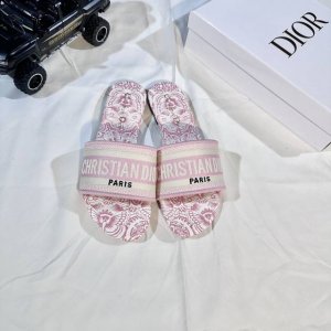 橙子出厂价p dior 迪奥 2025新花色 字母刺绣拖 一字拖 平底拖鞋 码数 35-42