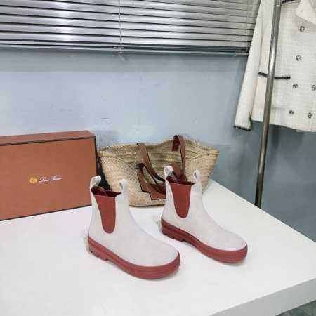 高品质出厂牛反绒 ！皮面 ！有羊毛里可选+40！小众潮牌LoroPianall诺悠翩雅2024ss秋冬新款切尔西短靴！ 颜值舒适度都在线，日常上班通勤穿搭，妥妥 - 点击图像关闭