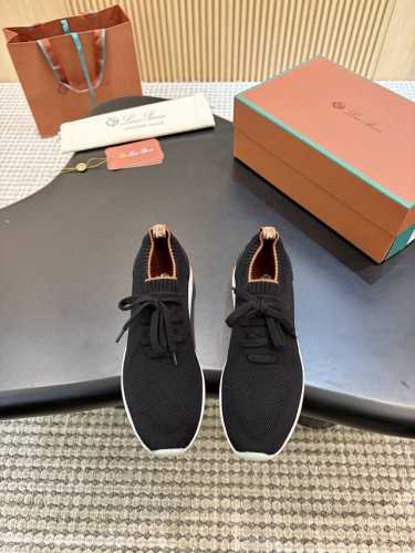 男 Loro Ana 360 诺悠翩雅 L p Flexy Walk 新品，乐福鞋 飞织运动休闲鞋 Sneakers 百搭的鞋 最好穿的鞋 面料羊绒配牛皮 特有