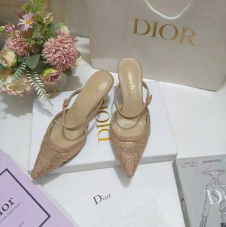 皮底 ，橡胶220J‘ADIOR织带后空凉鞋 迪奥 Dior 春夏最新色Quake Oblique 提花刺绣字母logo高跟蝴蝶结拼色女鞋 市场顶级高端版本 材 - 点击图像关闭