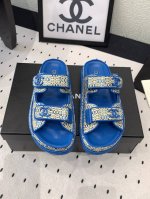 Chanel新款半拖沙滩鞋 高版本出货 上脚舒适超显腿型 夏季出行旅游必备单品 高密度编织鞋面 羊皮垫脚 原版开模大底 Size: 35-39 40 41订做