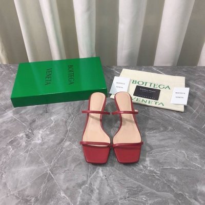 工厂p价p 顶级高端版本 代购品质 原版开发 Bottega Veneta Ss新品爆款夏季方头中跟凉鞋Knot穆勒凉拖女鞋 Bv新款纯跟钢鎏金绳结中跟抢手大爆