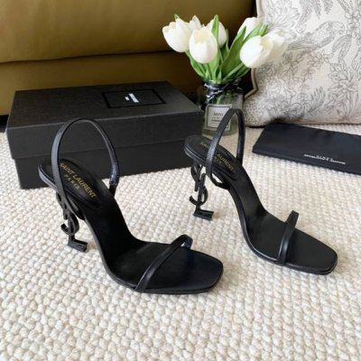 Saint Lauren Ysl圣罗兰新款 字母跟高跟凉鞋 跟高:10Cm 正码:35-39订做40.41.42