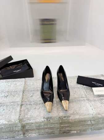 圣罗兰Ysl2025春夏高跟鞋秀款高跟鞋 鞋面：真丝面料 内里：进口绵羊皮 鞋底：进口真皮大底 跟高：10.5Cm 码数：35-39 34 40可定做不退换 - 点击图像关闭