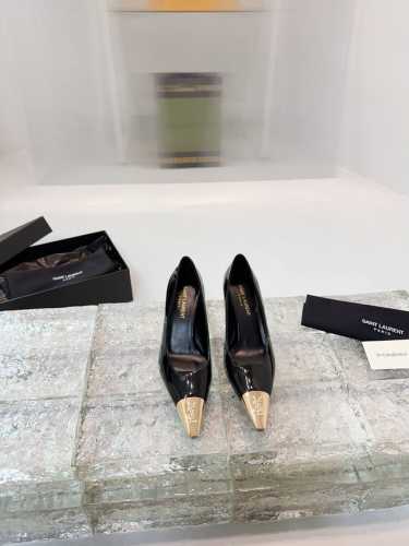 圣罗兰Ysl2025春夏高跟鞋秀款高跟鞋 鞋面：真丝面料 内里：进口绵羊皮 鞋底：进口真皮大底 跟高：10.5Cm 码数：35-39 34 40可定做不退换
