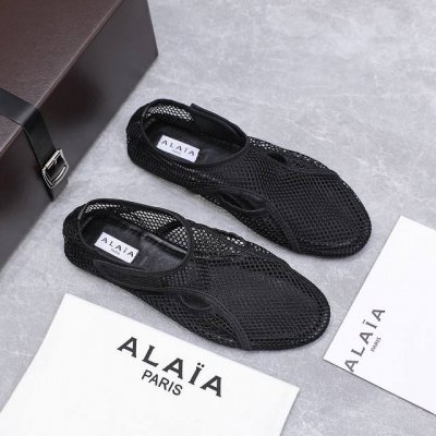 独家顶级版本 小众Alaia 2025Vs夏季凉鞋系列 网面平底魔术贴单鞋 精致优雅的同时 还具有时髦感 上脚舒适 面料:定制网 内里:定制网 垫脚:定制羊皮