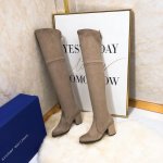 STUART WEITZMAN SW高版本八个跟高有绒里 经典后系带麂绒弹力靴长靴系列、刘涛、小辣椒 、杨幂、唐嫣。等众多明星网红同款！ 材质细节 整只鞋都采用