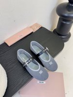 2款2价格P 注意看哈 Miu Miu 镂空编织芭蕾鞋单鞋缪缪女士蝴蝶结装饰缎面芭蕾舞平底鞋独家高版 Miu Mi*2025春夏芭蕾网纱平底玛丽珍乐福鞋平底Zp