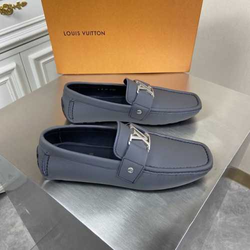 新品louis Vuitton* 顶级男士驾车鞋 休闲 乐福鞋 豆豆鞋原单顶级代购货原版进口荔纹牛皮搭配原版五金扣进口牛皮内里 牛皮垫脚原版橡胶大底 Size：
