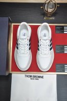THOM BROWNE 汤姆.布朗 TB官网同款原单爆款运动鞋 头层牛皮加透气布料1：1原板 羊皮内里鞋身配件一比一开模 专柜品质 亲们你还为穿着搭配鞋发愁那这