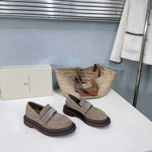 高品质出厂 ！小众潮牌 Brunell0Cucinelli25春夏新款BC复古中性一脚蹬乐福鞋休闲鞋！原版购入系列做货！此品牌是来自意大利的世界顶级奢侈品牌，所