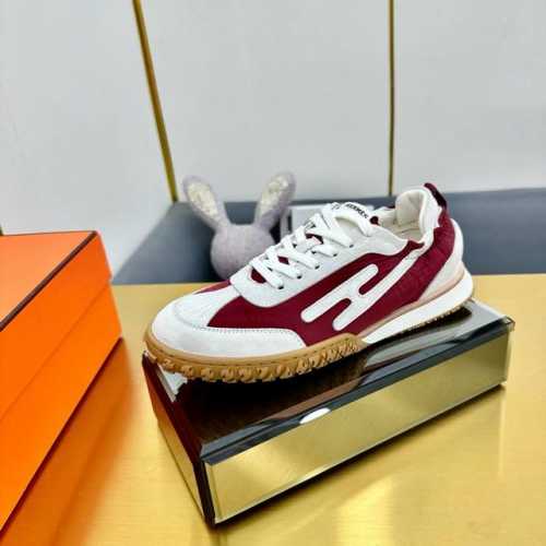 男+10顶级版本Hermes 爱马仕休闲鞋情侣款H家 四季新品运动鞋H家 heros 运动鞋新品简约鞋面牛皮牛筋面，轻盈舒适透气！运动感十足！顶级精品size