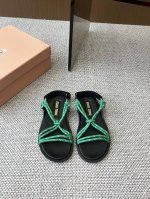 Miumiu 缪缪 25Ss春夏 罗马凉鞋华丽上新 夏季百搭款上脚显白 怎么穿都好看今夏时髦精最爱 特定原版一比一彩绳牛皮材质 牛皮内里 码数：35-40 40