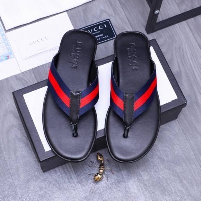商品商标：Guccl 古驰 交叉拖鞋 正码码数: 38-45 商品材料：鞋面牛皮配织带材料原版大底