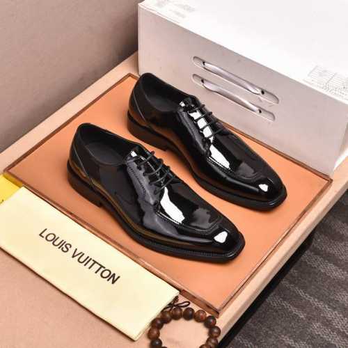 出厂价 水染牛里 Louis Vuitton* 高端 路易威登 年专柜最新款 正装商务皮鞋原版最高品质！进口意大利小牛皮面料牛皮内里 原版大底 正装码数:384