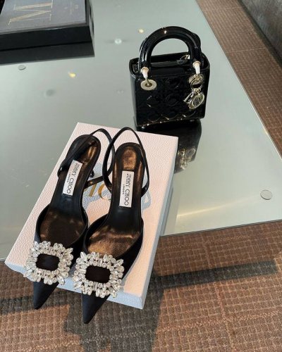 橙子出厂价p jimmy Choo 周仰杰 Jc水钻扣尖头高跟凉鞋 高跟鞋 细跟单鞋 跟高 6Cm 8Cm 码数 34-42