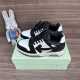 顶级版本Off-White Out Of Office 低帮滑板鞋情侣款湖黑白。 Off-White箭头符号、Ziptie 标签、1Ogo印花等经典元素皆在此呈