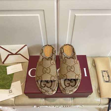 出厂价p ，古奇Gucci厚底拖，提花布面35-44码，印花面35-41码 - 点击图像关闭