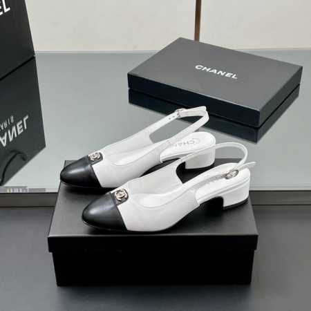 工厂P价 高版本！官网同步Chanel 2025新款 平底后空鞋、中跟Slingback凉鞋 香奶奶家一贯的优雅名媛气质 高级感十足 上脚非常Nice～ 不管光 - 点击图像关闭