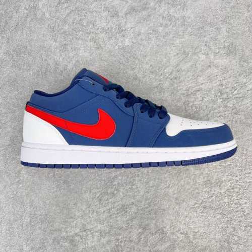 超强福利160 #Ry超级性价比 Air Jordan Aj1 Low 低帮 爱国者蓝红 Cz8454-400 全新流水线出品 Dt版本唯一平替选择 市场第二梯