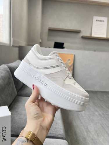 Ｐ P340Celine赛琳 2025春夏系列！时髦酷女孩时尚轻松又高级，无论是通勤还是出游统统都Hold住！明星同款厚底休闲高帮透气运动小白鞋；时尚百搭舒适度