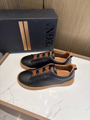 新品 Ermenegildo Zegna 杰尼亚新款男士运动皮鞋！ 本款采用进口舒适小牛皮进口牛皮垫脚超轻发泡大底 Size：38-44 45定制