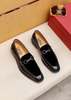 商品商标：Ferragamo 菲拉格慕 休闲皮鞋 正码码数: 38-44 45.46.47订制 商品材料：精选 进口头层高丝光小牛皮鞋面+奢华五金扣，进口水染牛