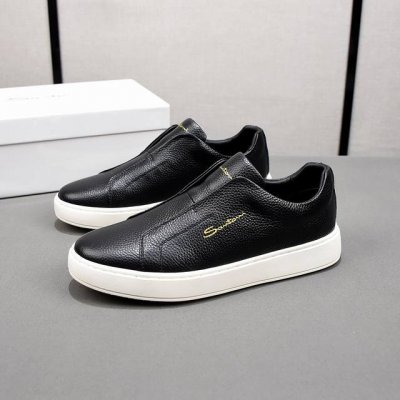 santoni 圣东尼 意大利男士手工休闲鞋出货！这个意大利纯手工鞋履品牌的每一双鞋设计简洁经典，上脚非常舒适百搭！ 用“新贵”来形容意大利鞋履品牌Santon
