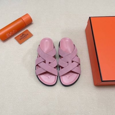 橙子出厂价p hermes 爱马仕 春夏新款 交叉带二舅拖鞋 罗马凉鞋 休闲凉拖 情侣款 码数 35-45