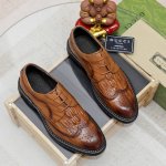 工厂p价 古驰 Gucci 官网男士商务正装皮鞋更新香港专柜同步新款完全一比一复刻出货专柜品质零差距0外均采用进口牛皮配原版五金扣皮内里制作 色 配码 38-4