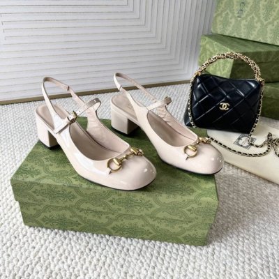Gucci古奇GG马衔扣粗跟凉鞋 牛漆皮 真皮底 跟高:9.5cm 和5.5cm 正码:35-39订做34.40.41.