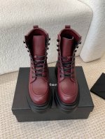 Alexander Wang 大王24ss新款 系带 厚底 短靴 马丁靴 大王这双厚底短靴 绝对是腿精必备神器 显高显瘦，黑色经典百搭王~~ 皮面搭配激光Log