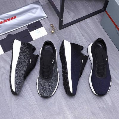 商品商标：PRADA 普拉达 休闲鞋正码码数: 38-45商品材料：精选 弹力针织鞋面 牛皮鞋垫 原版大底.