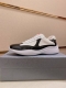 工厂价 元 情侣款普拉达 PRADA 新款男士休闲运动鞋，高端品质 TW定制双层透气网布进口头层小牛镜面漆皮 鞋垫是小牛皮 冲孔设计 透气舒适 原厂真空PU吸塑